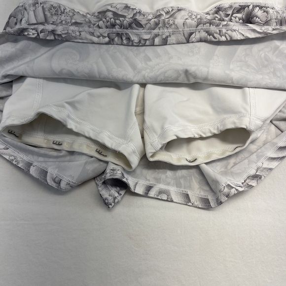 Lululemon Pace Rival Skirt Regular Length Mini Twine White Multi Size 4 Skort - Picture 5 of 14